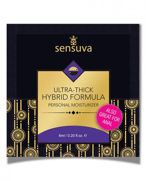 Sensuva Ultra Thick Hybrid Personal Moisturizer Single Use Packet 6 Ml Unscented