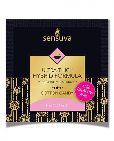 Sensuva Ultra Thick Hybrid Personal Moisturizer Single Use Packet 6 Ml Cotton Candy