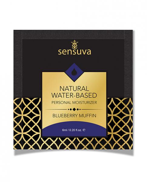 Sensuva Natural Water Based Personal Moisturizer Single Use Packet 6 Ml Blueberry Muffin