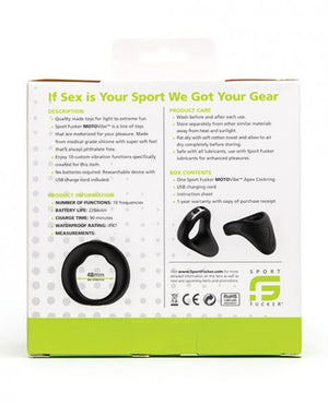 Sport F*Cker Motovibe Apex Vibrating Cock Ring Black