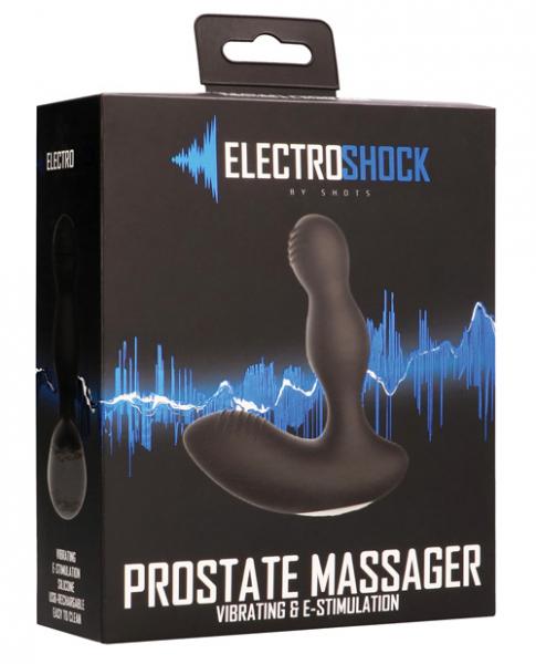 Electroshock E Stimulation Vibrating Prostate Massager Black