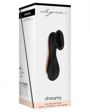 Dreamy Oral Clitoral Stimulator 10 Speed Black Vibrator