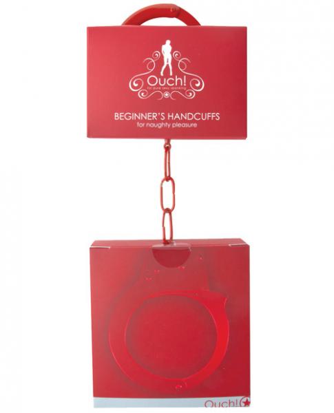 Ouch Beginners Handcuffs Metal Red