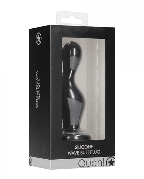 Shots Ouch Wave Butt Plug Black