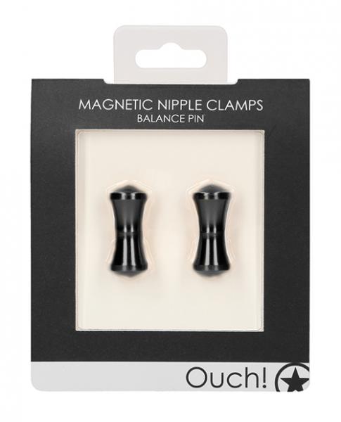 Shots Ouch Balance Pin Magnetic Nipple Clamps Black