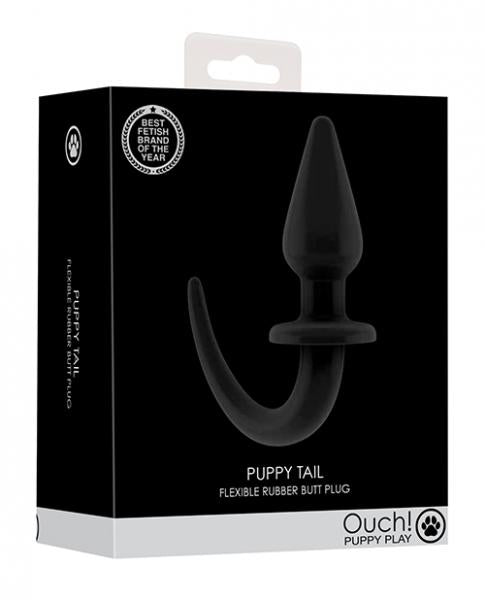 Shots Ouch Puppy Play Tail Butt Plug Black