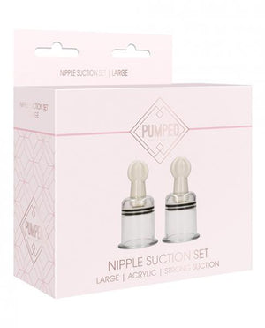 Pumped Nipple Suctions Set Large Clear