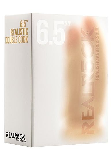 Realrock 6.5 Inches Realistic Double Cock Beige