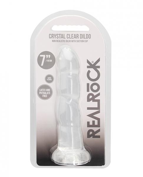 Shots Realrock Crystal Clear 7" Dildo Transparent