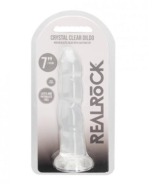 Shots Realrock Crystal Clear 7" Dildo Transparent