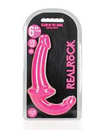 Shots Realrock 6" Strapless Strap On Glow In The Dark Neon Pink