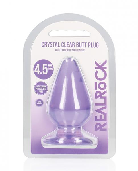 Shots Realrock Crystal Clear 4.5" Anal Plug Purple