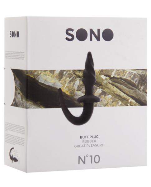 Sono No 10 4 Inches Butt Plug With Tail Black