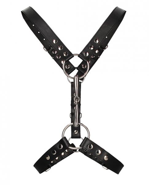 Shots Uomo Men's Harness W/Metal Bit Black