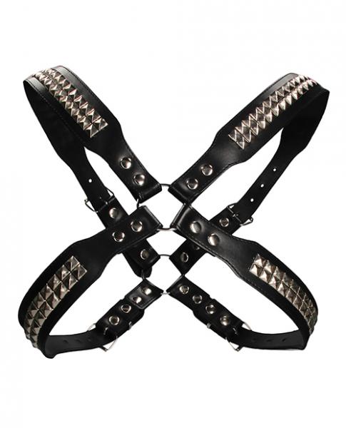 Shots Uomo Men's Pyramid Stud Body Harness Black