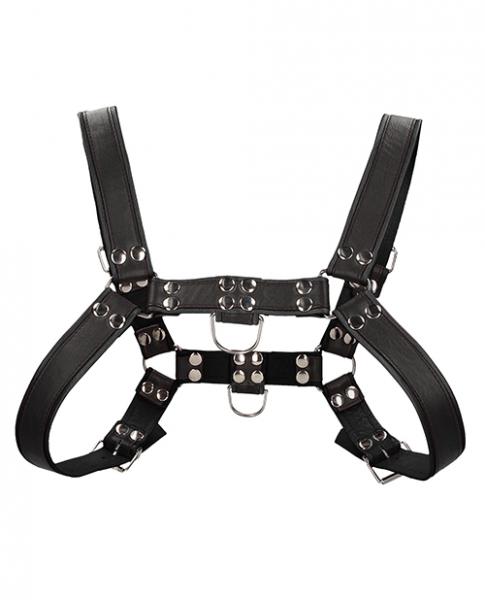 Shots Uomo Chest Bulldog Harness Large/Xlarge Black