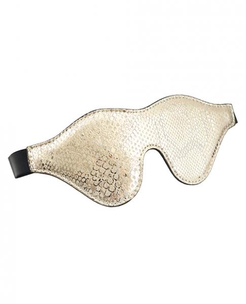 Spartacus Blindfold W/Leather White Snakeskin Micro Fiber