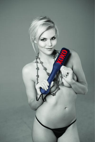 Sex And Mischief Xoxo Paddle Black 12 Inches