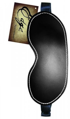 Edge Leather Blindfold Black Os