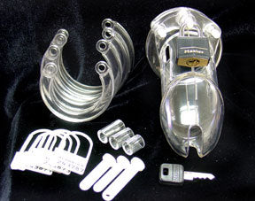 Cb 6000 3 3/4" Curved Cock Cage And Lock Set Clear