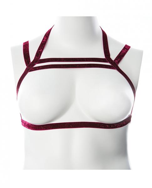 Gender Fluid Sugar Coated Harness S L Raspberry Glitter