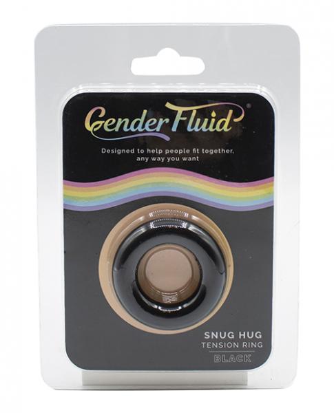 Gender Fluid Snug Hug Tension Ring Black