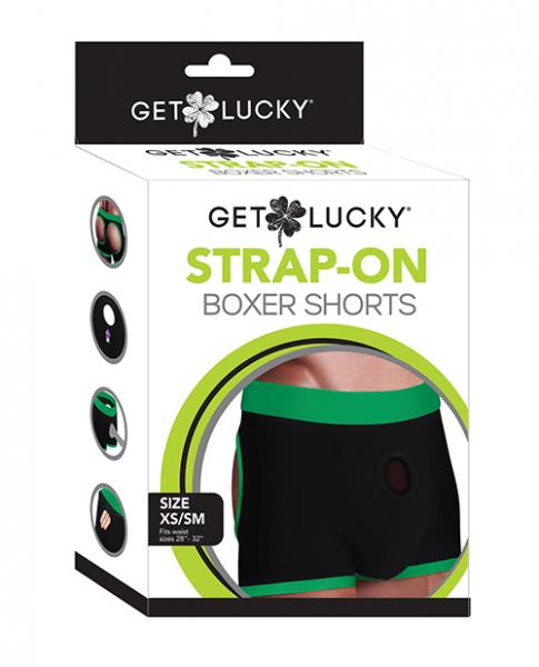 Get Lucky Strap On Boxers Xs S Black/Green