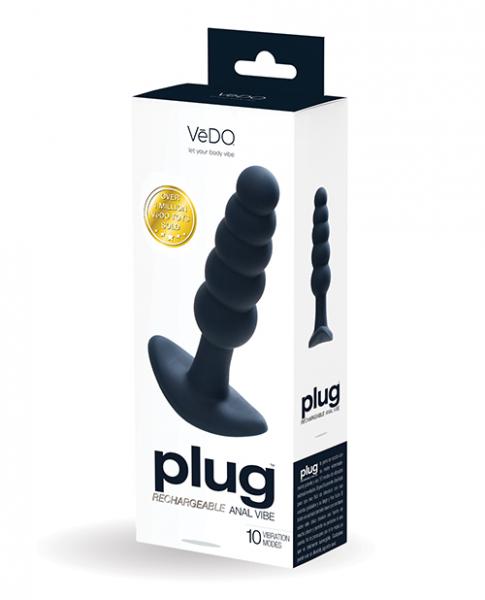 Vedo Plug Rechargeable Anal Plug Black