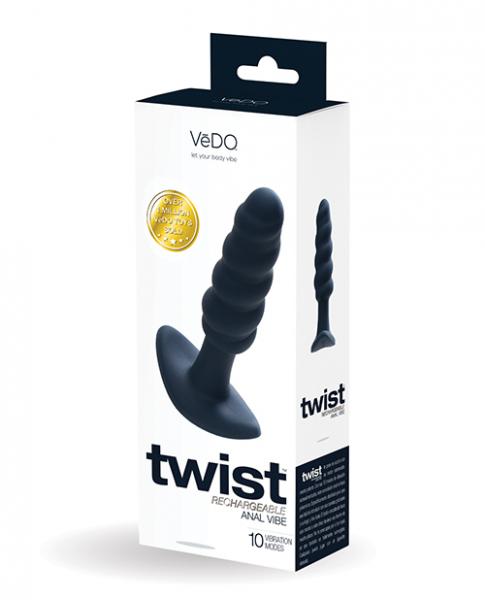 Vedo Twist Rechargeable Anal Plug Black