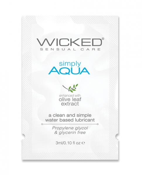 Wicked Sensual Care Simply Aqua Water Based Lubricant .1 Oz