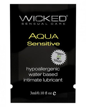 Wicked Aqua Sensitive Water Based Lubricant .1 Oz