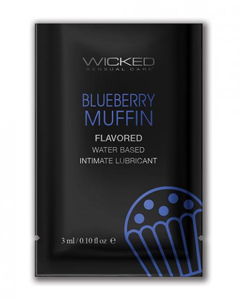 Wicked Sensual Care Water Based Lubricant .1 Oz Blueberry Muffin