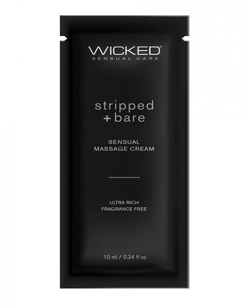 Wicked Sensual Care Stripped & Bare Unscented Massage Cream .34 Oz