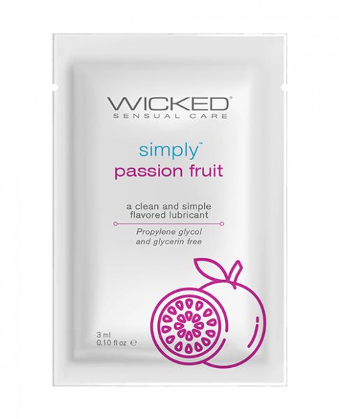 Wicked Sensual Care Simply Water Based Lubricant .1 Oz Passion Fruit