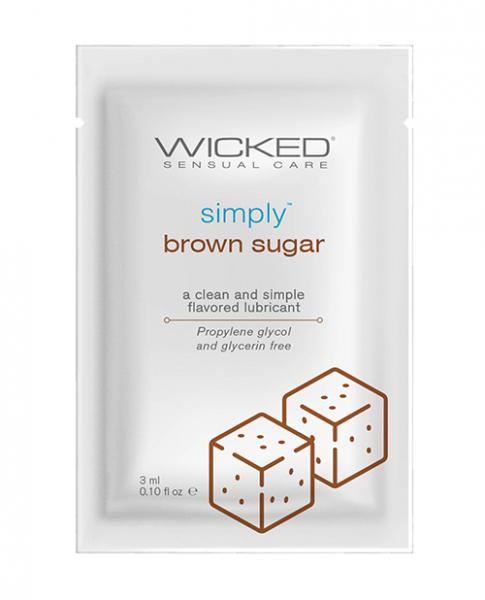 Wicked Sensual Care Simply Water Based Lubricant .1 Oz Brown Sugar