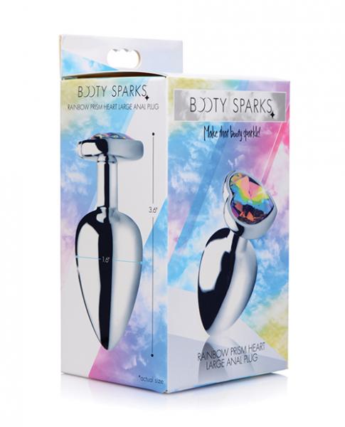 Bootysparks Rainbow Prism Heart Anal Plug Large