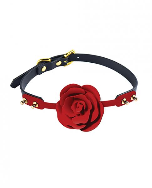 Zalo Rose Ball Gag Red/Black