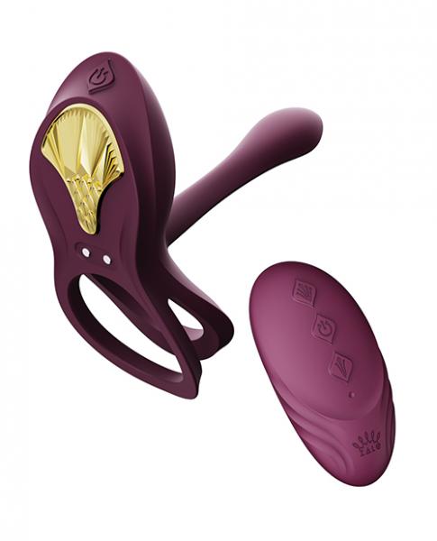 Zalo Bayek Vibrating Couples Ring W/Remote Velvet Purple