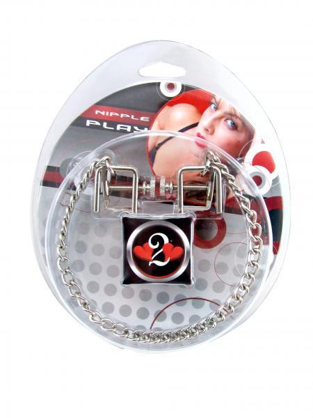 H2 H Nipple Clamps Press With Chain Chrome