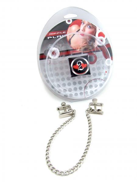 H2 H Nipple Clamps Press With Chain Chrome