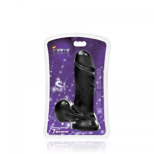 7 Inches Thick Cock Balls & Suction Cup Black