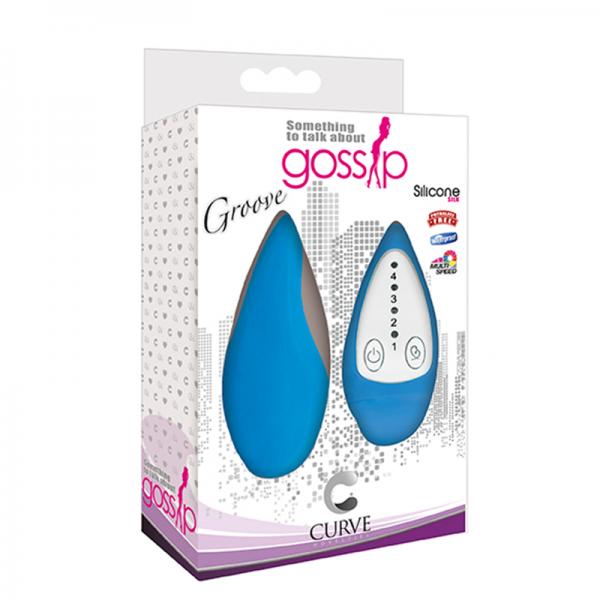 Groove Smooth Silicone Remote Vibe Blue