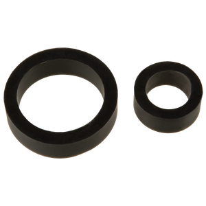 Titanmen Cock Ring Platinum Silicone Double Pack Black