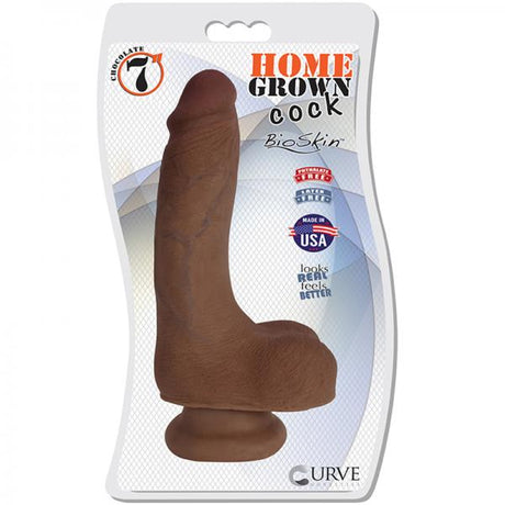 Home Grown Cock 7 Inches Chocolate Brown Dildo