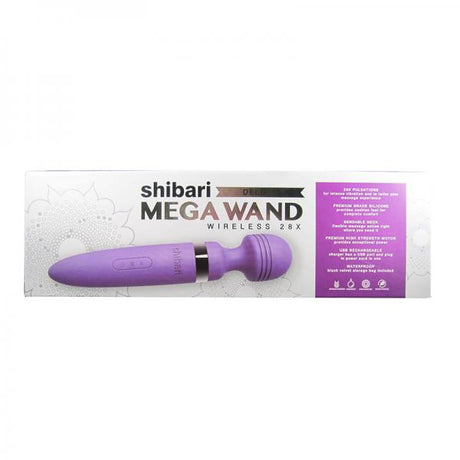 Shibari Deluxe Mega Massage Wand Silicone Usb Rechargeable Purple