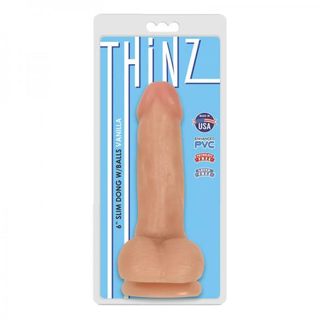 Thinz 6 Inches Slim Dong With Balls Vanilla Beige