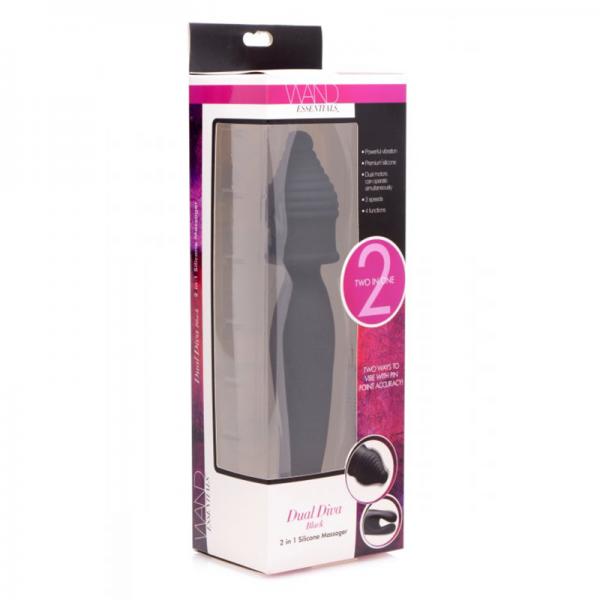 Wand Essentials Dual Diva 2 In 1 Massager, Black