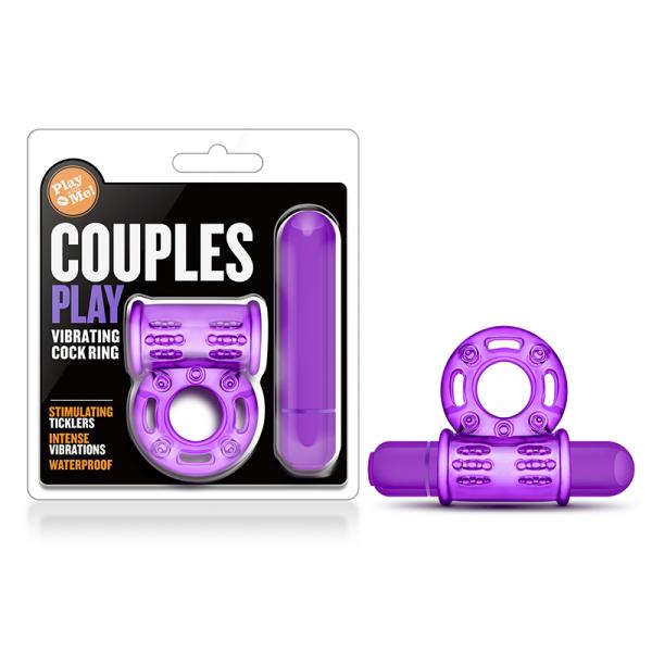 Play With Me Couples Play Vibrating Cockring Purple