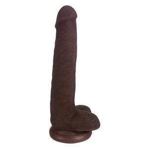 Easy Riders 8 Inches Dual Density Dildo With Balls Brown