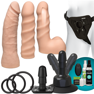 Vac U Lock Vibrating Dual Density Starter Set With Wireless Remote Beige